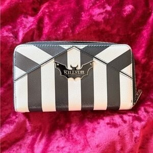 Killstar Monochrome Striped Wallet